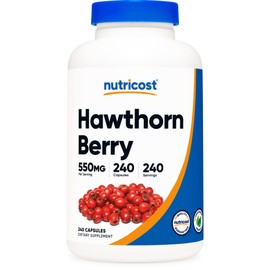 Nutricost Hawthorn Berry Capsules 550mg, 240 Capsules, Vegetarian Friendly, Non-GMO & Gluten Free
