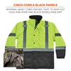 Ergodyne mens Class 3 Hi Vis Thermal Parka Quilted, Lime,
