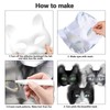 CUVZORA Therian Mask DIY Set, 6 Blank Cat Masks for