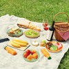 Worephu Unbreakable Dinner Plates, 6 Colors Reusable Lightweight Plates, Pizza/Pasta/Snack/Salad