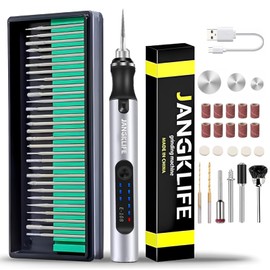 JANGKLIFE Mini Cordless Rotary Tool Kit, 4.2V 3-Speed Electric Engraving Pen with 54 accessories, USB-C Charging Portable Power Tool for Sanding, Grinding, Polishing, Etching, Engraving, DIY Crafts