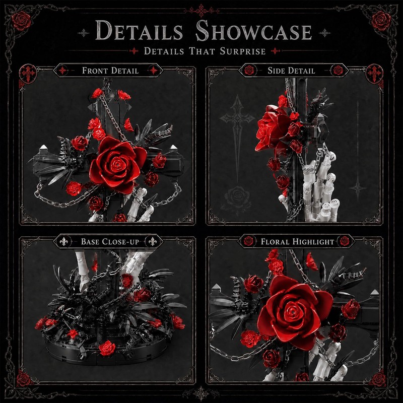 Myth Qholve Gothic Skull Building Set 720pcs Dark Decor