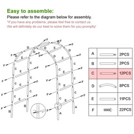 Metal Pergola Arbor,4.6 Feet Wide x7.9 Feet High Assemble Freely for Various Climbing Plant Wedding Garden Arch Bridal Party Decoration Wide Arbor