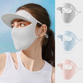 Cooling UV Protection Face Cover Mask for Golf, Hiking, and Outdoor Summer Activities UV Shield Gray