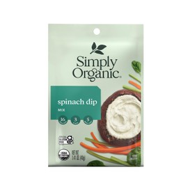 Simply Organic Spinach Dip Mix, Organic, 1.41 Ounce (Pack of 12)