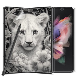 Diacube 2+2 Paperfeel Screen Protector for Galaxy Z Fold 3 – 2 Pack Inside + 2 Pack Front, Matte Anti-Glare Film with Paper-Like Texture, Anti-Fingerprint, Self-Healing, Easy Install with Jig