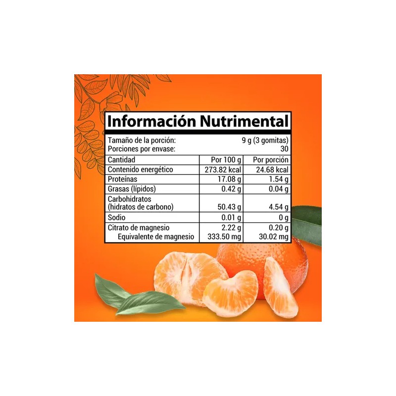 Citrato Magnesio Naturim Gomitas Sabor Mandarina Unidades