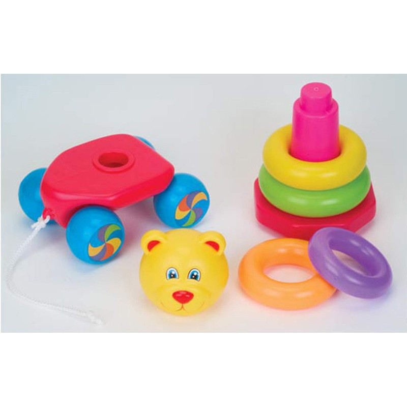 Fun Time Pull Along Stacking Teddy, 55005