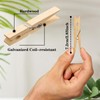50 Pack Wooden Clothes Pins, 2.9 Inch Large Wooden Clothespins
