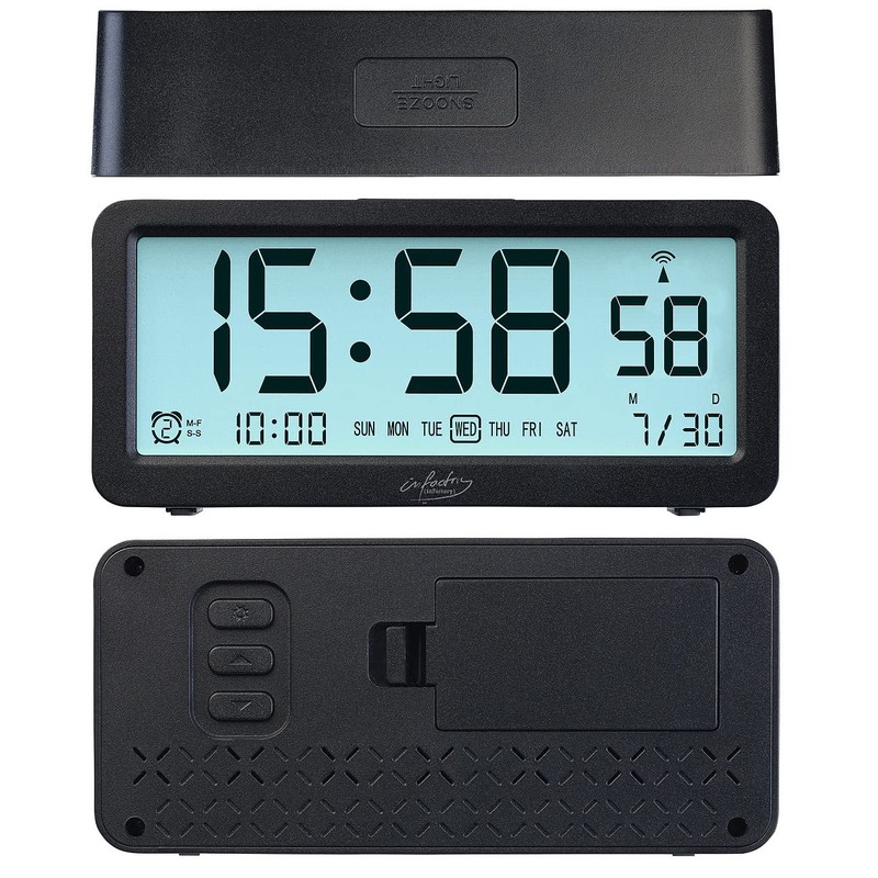 infactory Wireless Digital Alarm Clock: Digital Wireless Travel Alarm Clock
