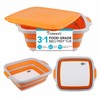 Tiawudi Large Collapsible BBQ Prep Tub with Lid(4.22 Gal/16L), Foldable