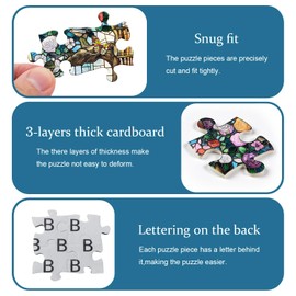 Stained Glass Blooming Bookshelf Jigsaw Puzzle, Round Vintage Tree of Life Flower Themed, Mosaic Circle Floral Book Puzzle for Adults 1000 Pieces, Colorful Impossible Difficult Hard Challenge