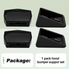 2Pcs Upper and 2Pcs Lower Hood Bumper Suppor Set Compatible