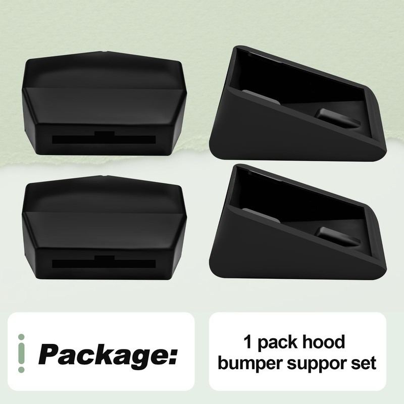 2Pcs Upper and 2Pcs Lower Hood Bumper Suppor Set Compatible
