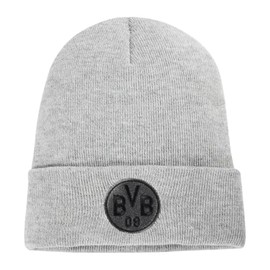 Borussia Dortmund BVB Logo Beanie Light Grey, gray, One Size