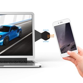 xcivi Monitor Side Mount Magnetic Bracket - Laptop Duo Screen Mount for Smartphone or Tablet (Black)