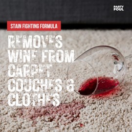 Party Foul Travel Size Wine Stain Out Spray - Plant Based Red Wine Stain Remover for Clothes, Carpets, & Couches - Stain Remover Spray for Coffee, Tea, & Sports Drinks Stains - Unscented - 3 oz