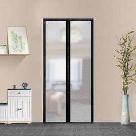 Insulated Door Curtain, Thermal Magnetic Self-Sealing EVA Door Screen, Keep Cold Out Door Cover Auto Closer for Kitchen, Bedroom, Air Conditioner Room,Fits Doors up to 36" x 82"