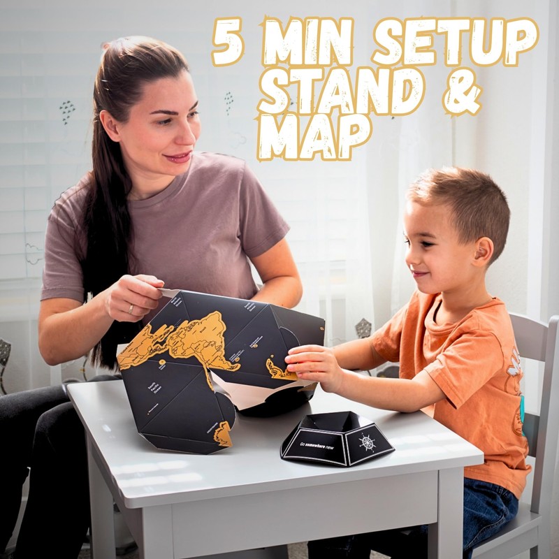 5 Minute Build It Scratch Off World Map - Fun