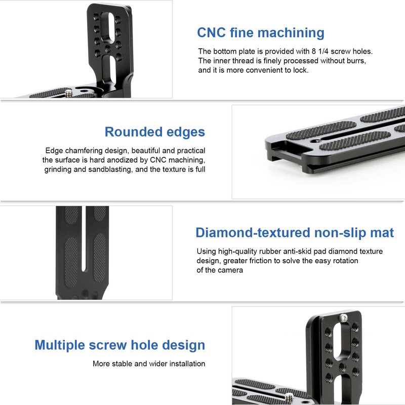 Aicharynic L-Bracket Quick Release Plate L-shaped Bracket Vertical Universal DSLR