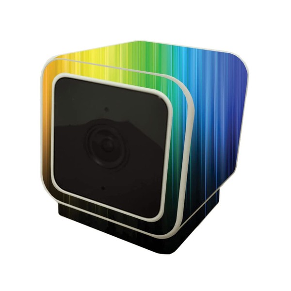 MightySkins Skin Compatible with Wyze Cam V3 - Rainbow Streaks