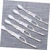 GRIRIW 4pcs Stainless Steel Crab Fork Spoon Set Seafood Tools