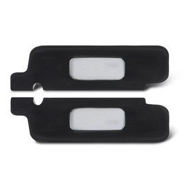 Aspaton 2Pcs Sun Visor Cover Protector Driver Passenger Side Compatible with Mustang 1994-2004 Black Microfiber Leather