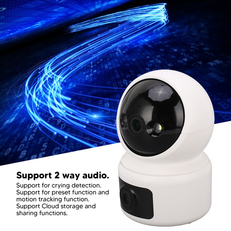 Security Camera 3MP WiFi 2.4G Dual Band 360° Coverage Motion