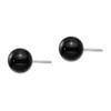 14k White Gold Onyx Ball Bead Stud Earrings