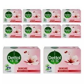Dettol 데톨 항균 비누 스킨케어 100g x 10개 Detol Antibacterial Soap Skincare 100g x 10pcs