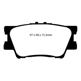EBC for 2006-08 Toyota RAV 4 2.4 Greenstuff Rear Brake Pads