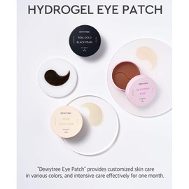 DEWYTREE De-Puffing Rose Eye Patch 60 Sheets 90g - Radiance & Soothing Eye Contour Hydrogel Patches, for Puffy Eyes, Eye Pads for Dark Circles, Under Eye Bags, Anti-Wrinkle Patches