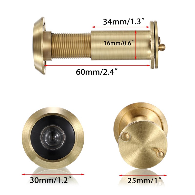 Sumnacon Safety Door Viewer,Solid Brass 220-degree Door Viewer/Peephole with Heavy