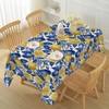 Honellaty Summer Tablecloth 52" x 70" Rectangle, Lemon Leaves Table