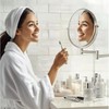 JANEEVA 8" Wall Mounted Makeup Mirror, 10X Magnifying Mirror with