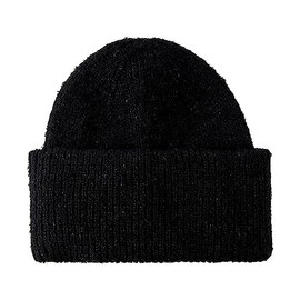 PIECES Women's Pcpyron Lurex Hood Noos BC Knitted Hat, Black/Detail: Gold Lurex