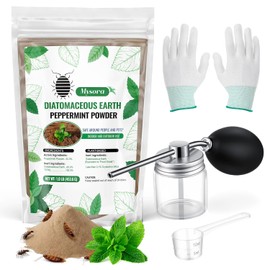 Diatomaceous Earth Powder with Peppermint, 1 lb Diatomaceous Earth Insect Killer with Powder Duster, Crawling Insect Killer for Fleas, Roaches, Ants, Indoor & Outdoor Garden
