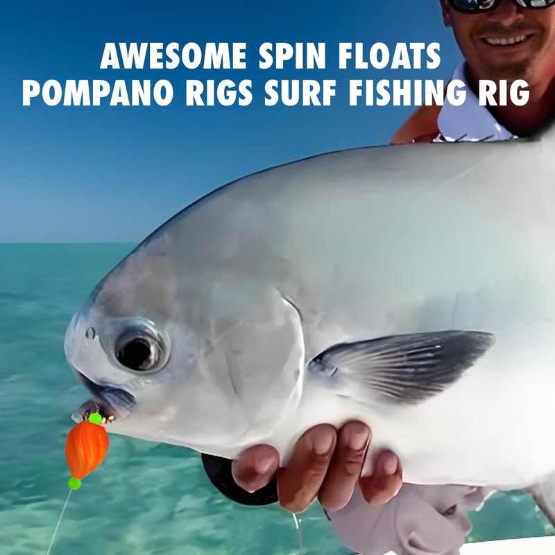 51pcs Floats Pompano Rigs Surf Fishing Rig Floats Cylindrical, Spin,