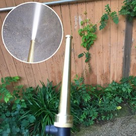 SAFBY Brass Fire Equipment, Plain Hose Nozzle, 2" NH (NST), 12" Length, 9/16" Orifice (2" NH/NST)