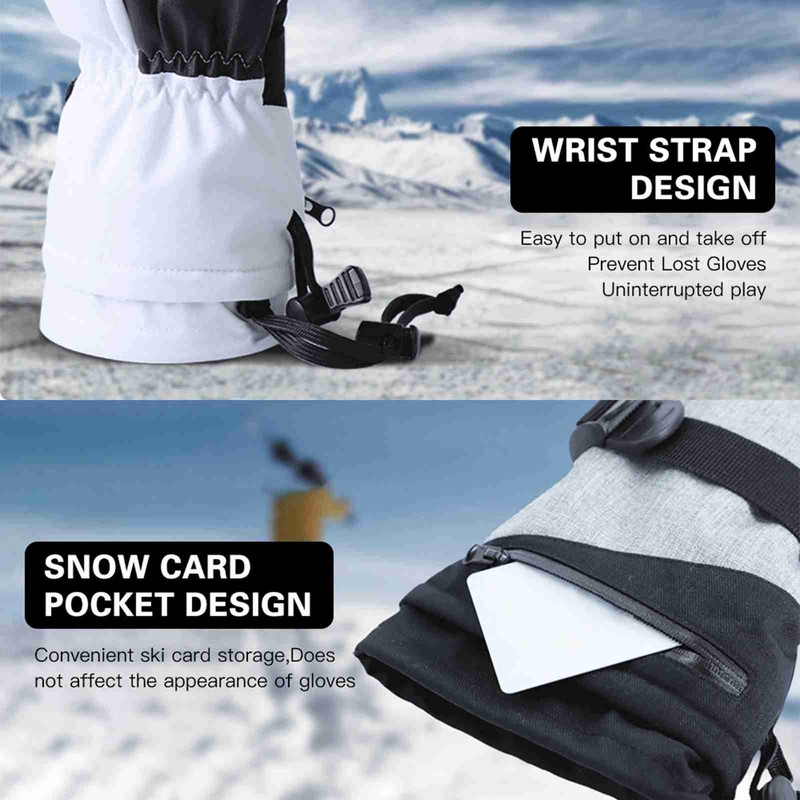 Ski Gloves Snow Gloves Mens Womens Waterproof & Windproof Touchscreen