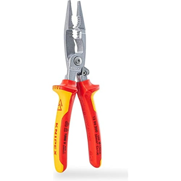 Knipex Pliers for Electrical Installation chrome-plated, insulated with multi-component grips,