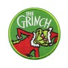 Patchwork Paradise The Grinch Embroidered Iron-On Patch - Christmas Holiday