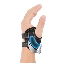 FORTEMOTUS CMC Thumb Orthosis Left, Ortho-Thumb Brace Splint with Fabric Bandage for Stabilizing the thumb saddle joint, Relieves Pain from Osteoarthritis, Arthritis (Black, M, 16-19 cm)