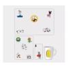 Cuphead Videojuego Taza 50 Calcomanias Stickers Contra Agua