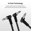 EMSTAR 6 Pack 6 Inch Guitar Patch Cables, Black Guitar