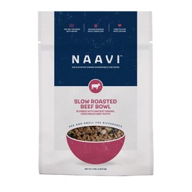 Naavi Dry or Wet Dog Food, Slow-Roasted Beef Bowl for Adult Dogs - 4lb