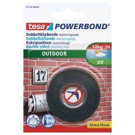 tesa Powerbond® Universal - Double-sided Mounting Tape - For Flat and Light Objects - For Indoor Use - 1.5m x 19mm