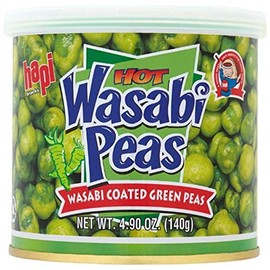 Hapi Hot Wasabi Peas, 4.9-Ounce Tins (Pack of 8)