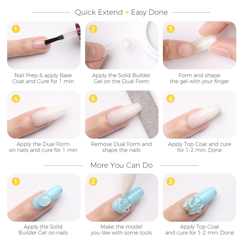 BURANO 5 IN 1 Solid Nail Extension Gel Builder Gel