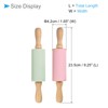 CoCud Silicone Rolling Pins, 9.25" Length, Silicone & Oak Non-Stick